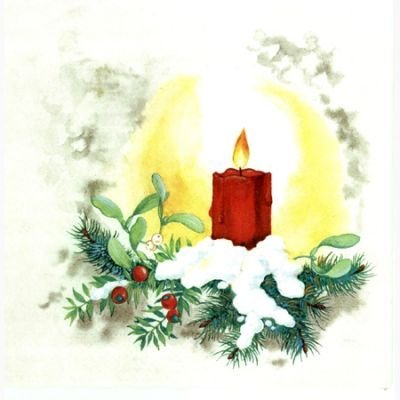 Новогодний натюрморт гуашью