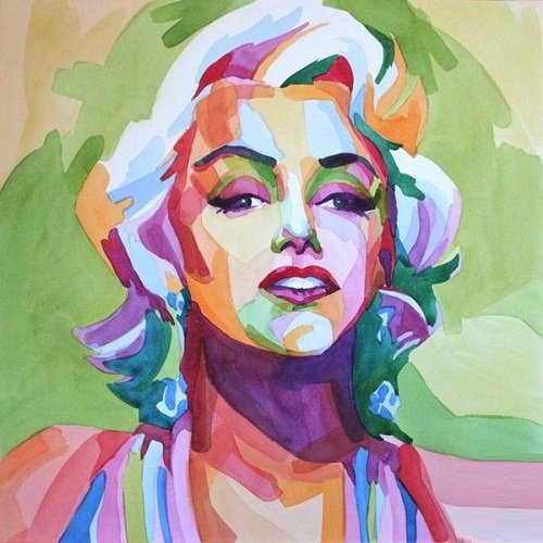 Элвис Пресли акварель