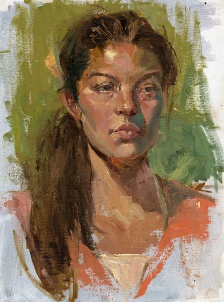 Лицо анфас живопись