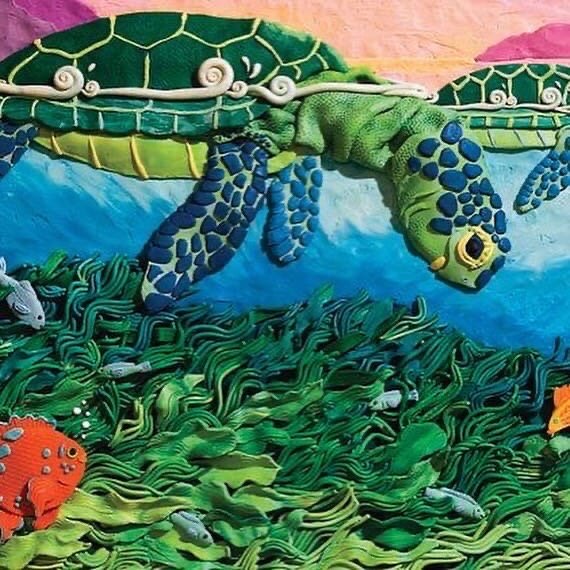 Черепаха гуашью