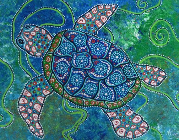 Аппликация из пластилина черепаха