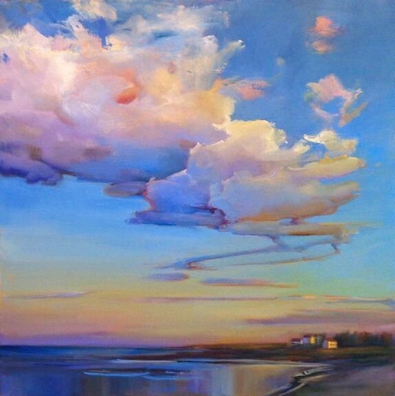 Картины маслом на холсте облака