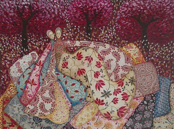 Лоскутное одеяло картина