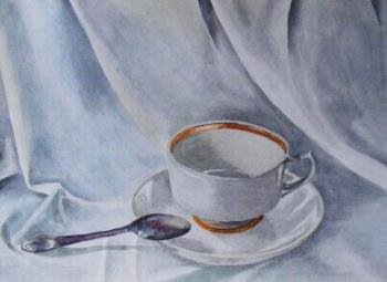 Натюрморт белое на белом акварелью