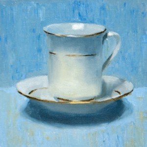 Чашка с блюдцем натюрморт
