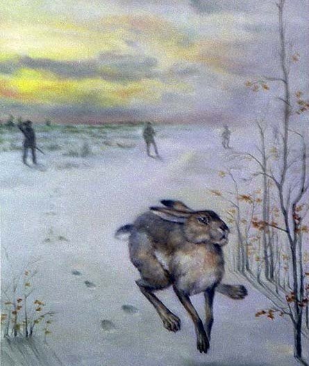 Охота на зайца в живописи