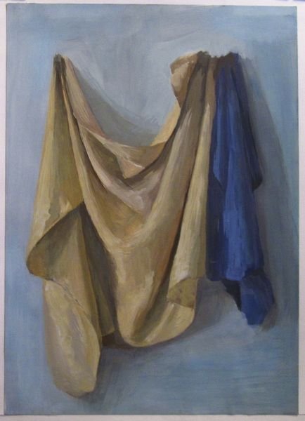 Этюд драпировки гризайль