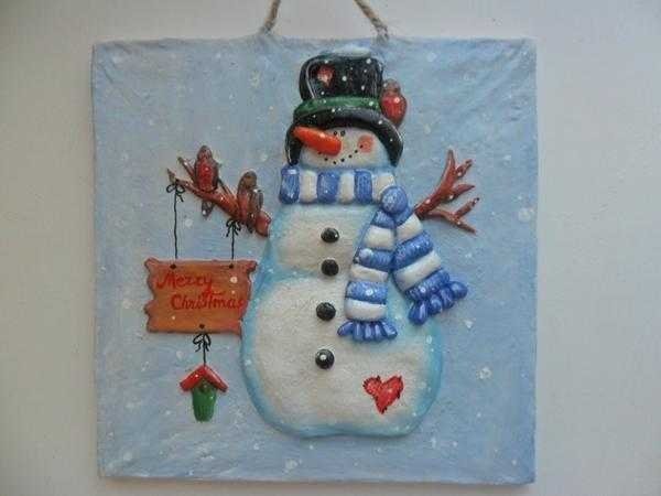 Поделки из пластилина на тему зима