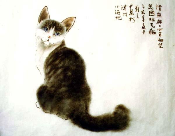 Художник XING Chengai кошки