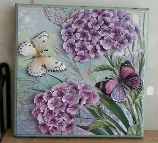 Сирень текстурной пастой