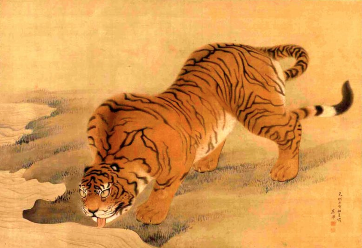 Маруяма окё тигры. Китайская живопись гунби тигр. Минхва тигр. Японская гравюра тигр. Тигр притча