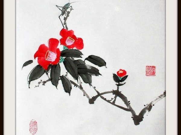 Камелия японская китайская живопись