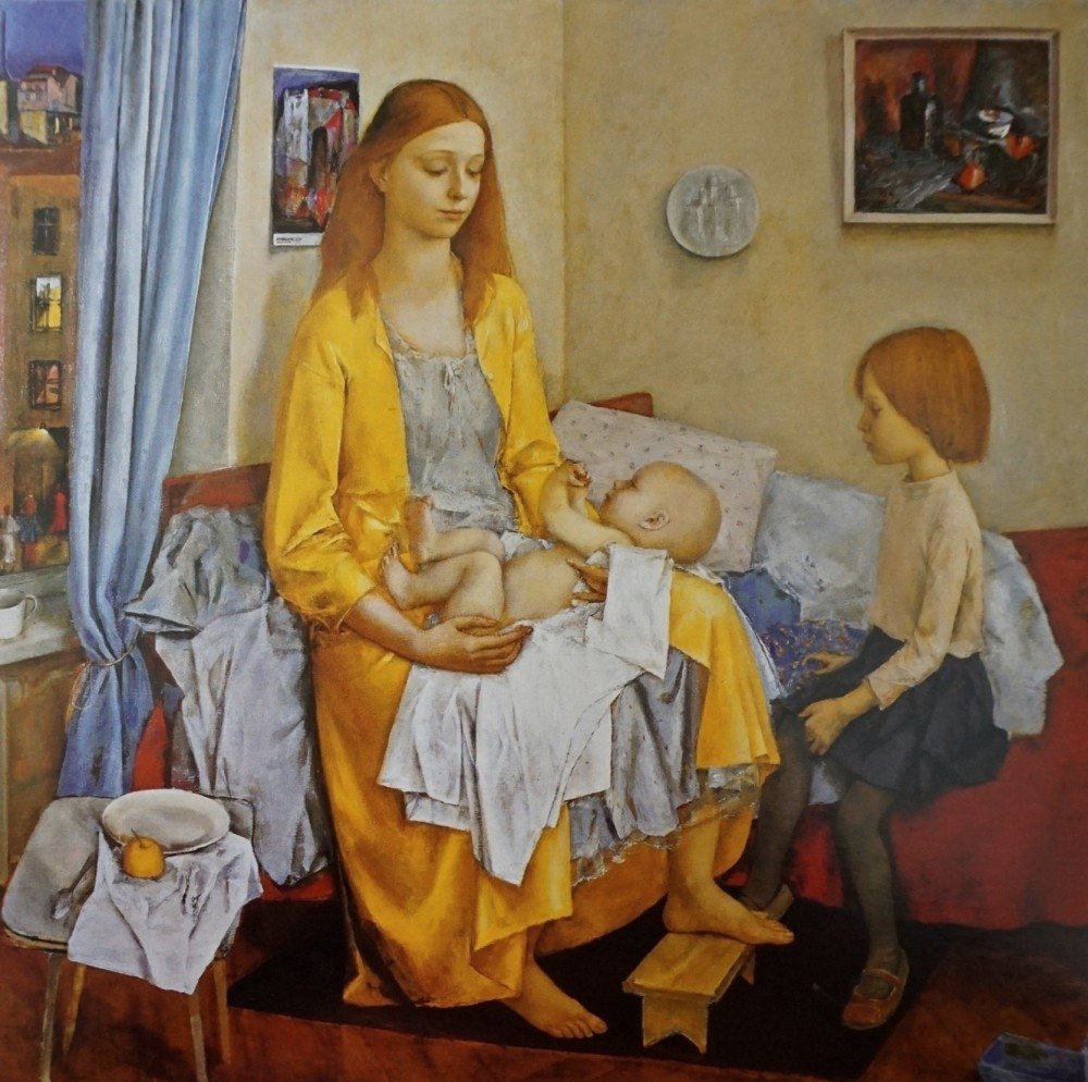 Современная материнства. "Мать и дитя", Жук, 1906.
