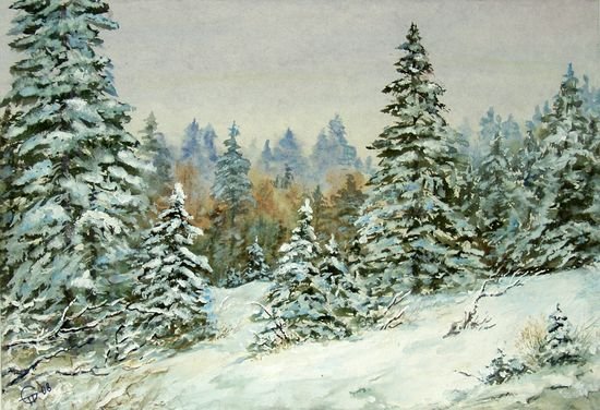 Художник Карл Гауптман зима