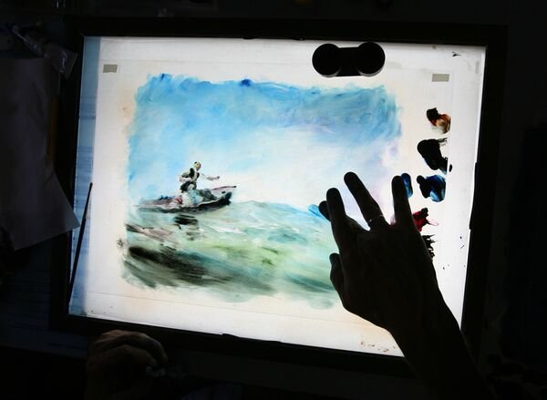 Художник мультипликатор Александр Петров . Старик и море