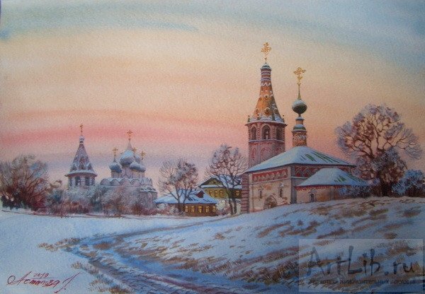 Гала Астапова картины зимний Суздаль