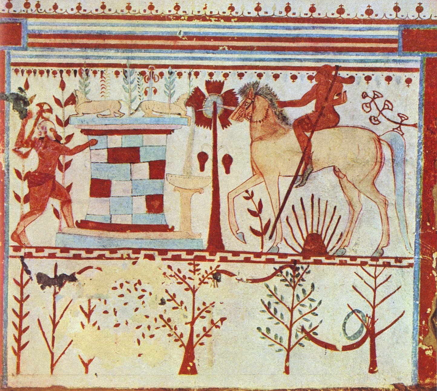 Фрески Этрусская гробницы Тарквинии