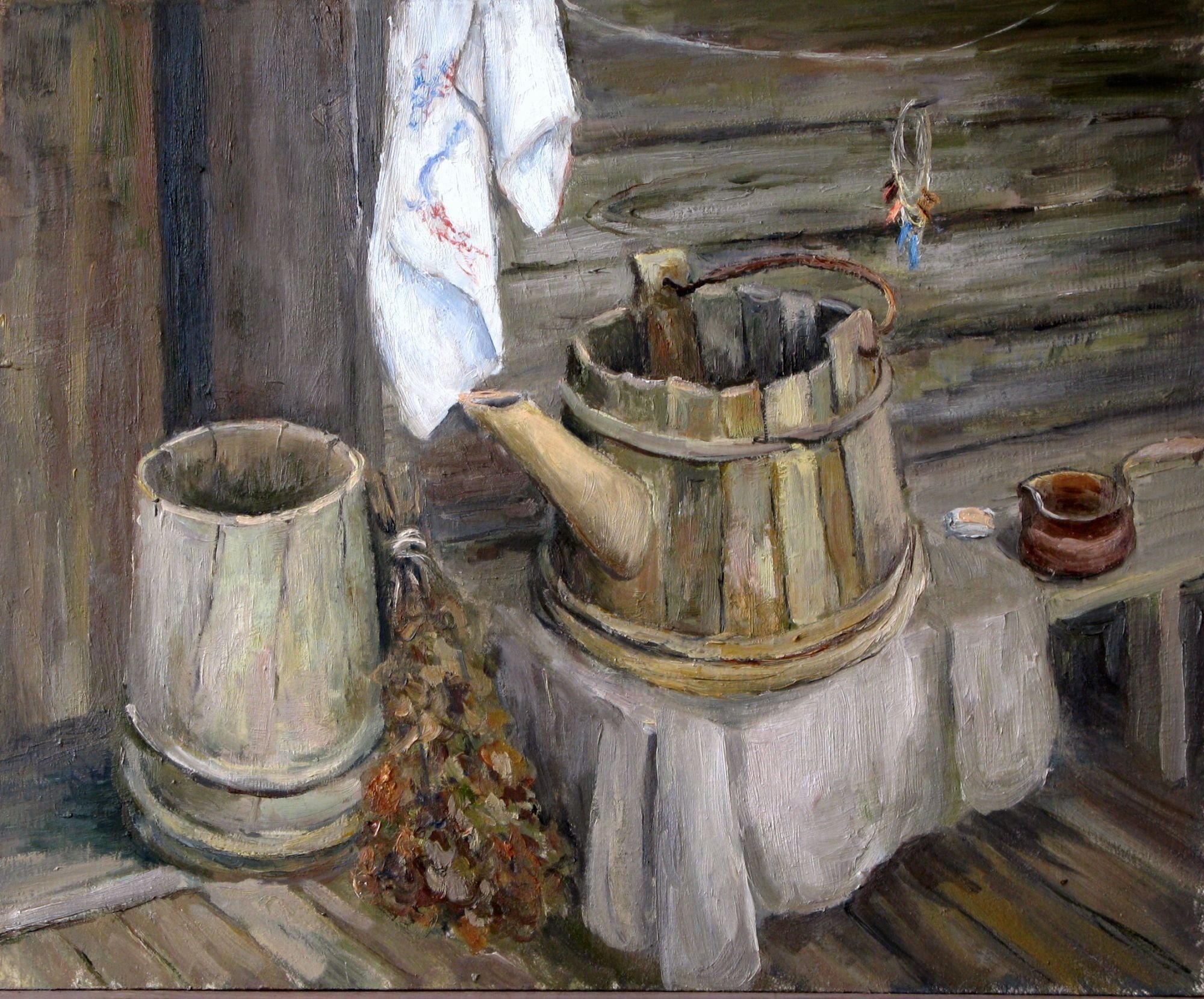 Русская баня в живописи