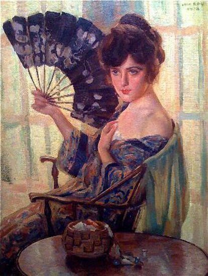 Старая женщина с веером