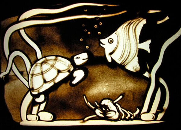 Песочная живопись для детей (48 фото)