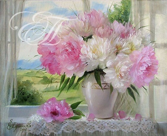 Елена Перминова картины пионы