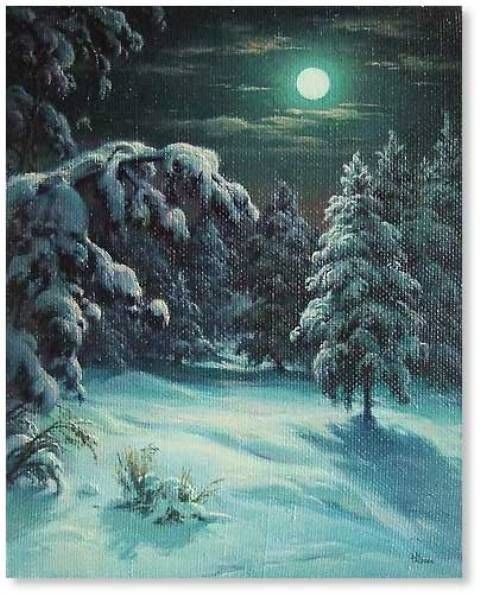 Зимняя ночь в живописи