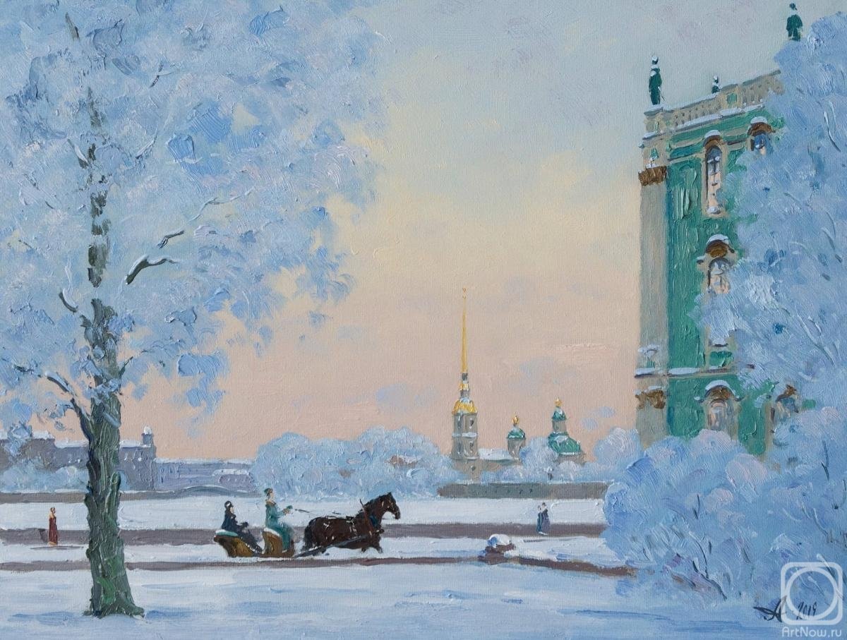 Александр Александровский художник зима Питер