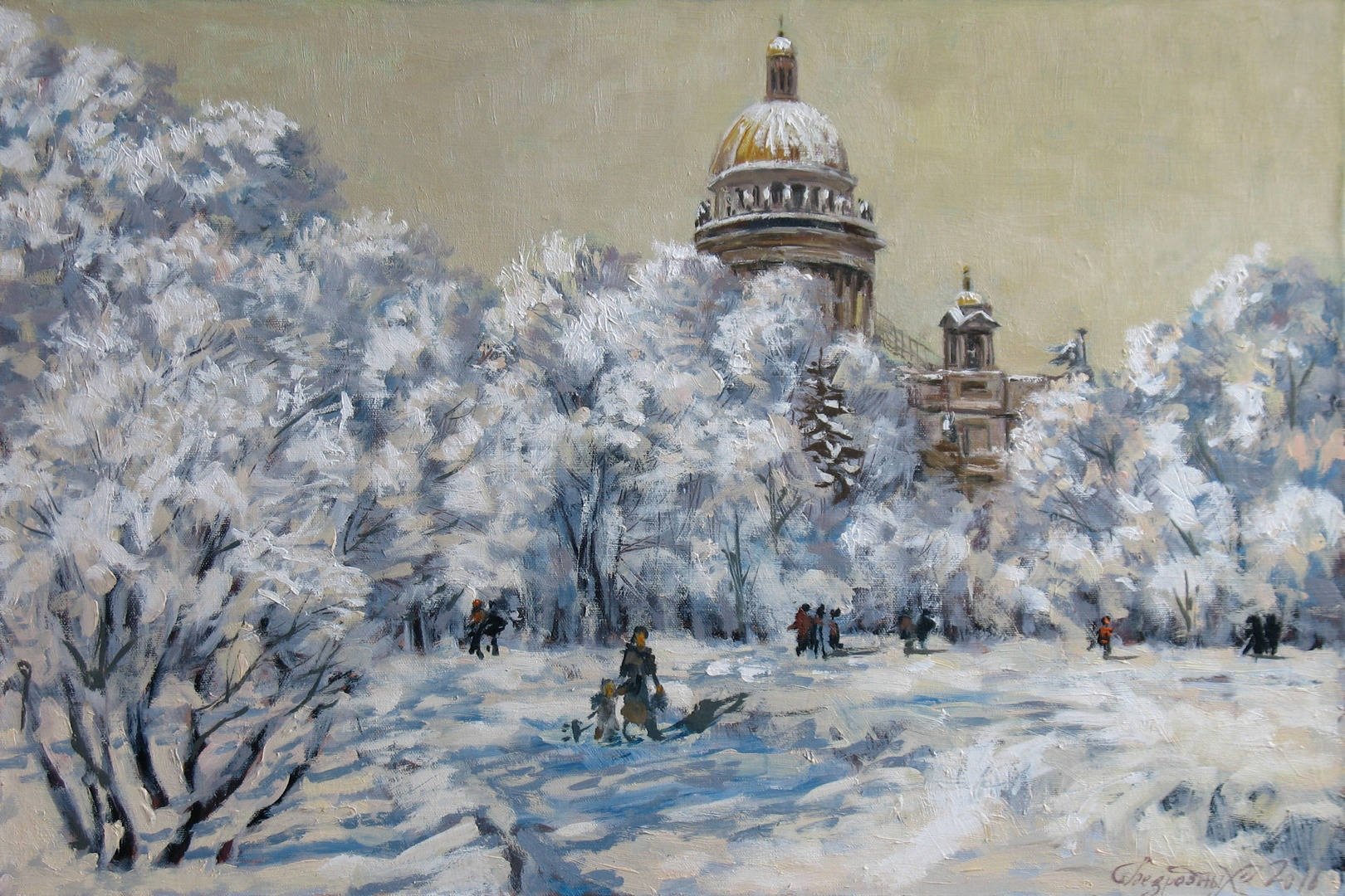 «Зимний Санкт-Петербург» художник / Андрей Городилов.