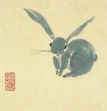 Кролик японская гравюра