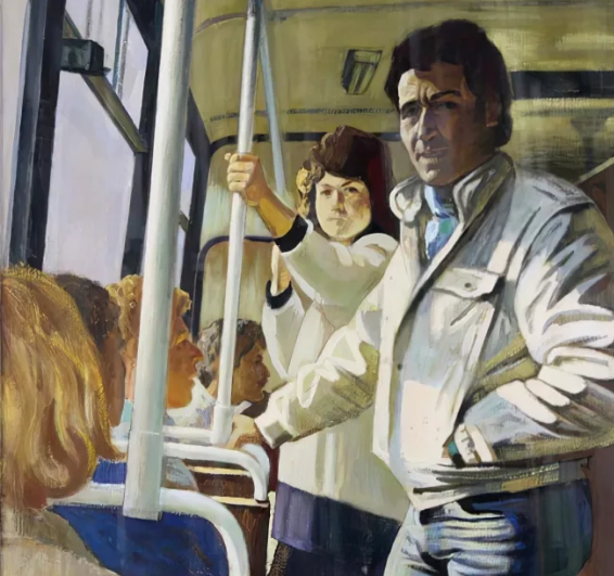 Советская живопись автобус