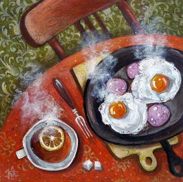 Картина яичница