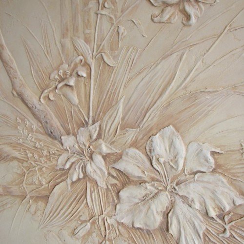 Цветы из декоративной штукатурки