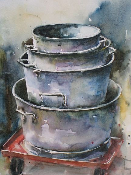 Посуда акварелью