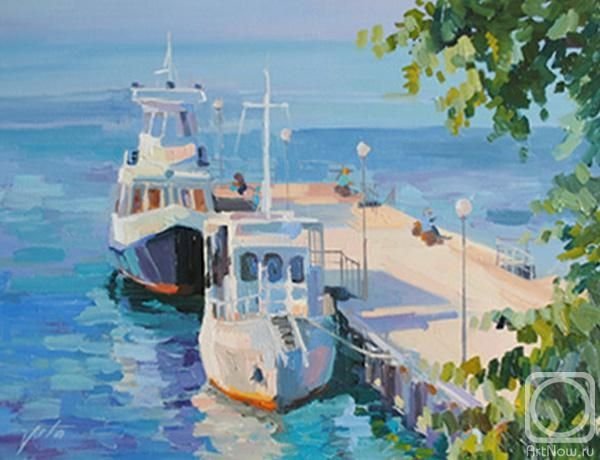 Картина маслом горы море Геленджик