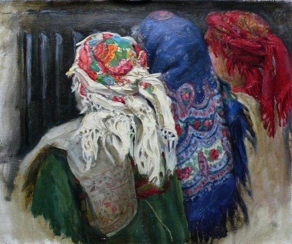 Платок в живописи