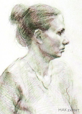 Портрет маслом Аля Прима