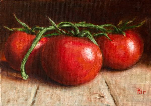 Масляная живопись помидоры