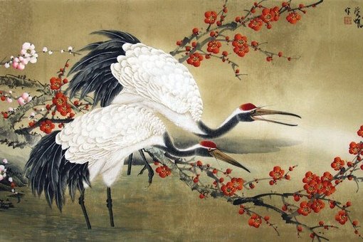 Журавли и Сакура