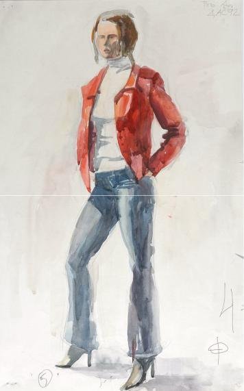 Этюды фигуры человека акварелью в ДХШ