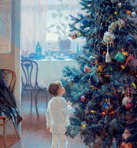 Сергей Викторов "наряжают ёлку", 1963