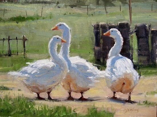 Гуси в живописи