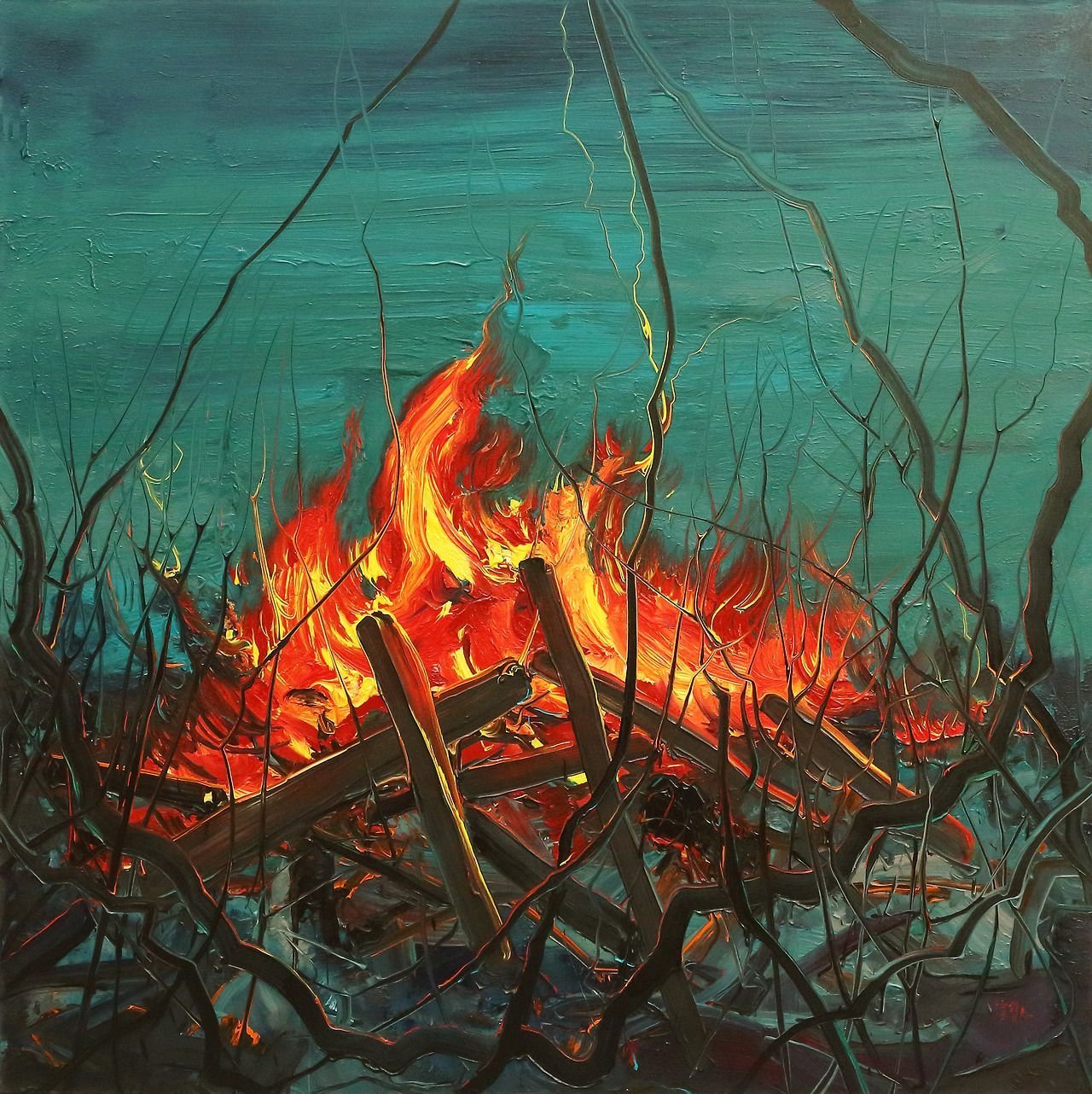 Огонь живопись