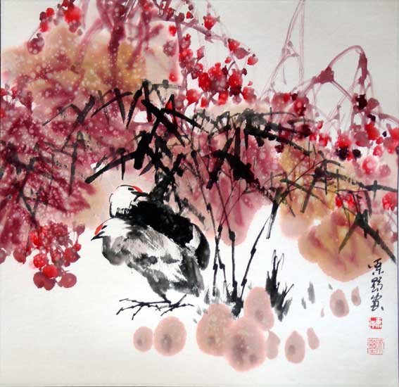 Традиционная китайская живопись гохуа Сеи