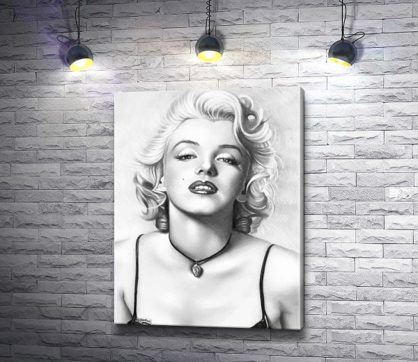 Мэрилин Монро черно-красный