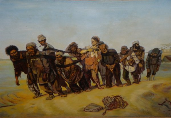 Репина бурлаки на Волге