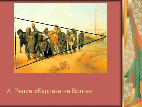 Композиция Репина бурлаки на Волге