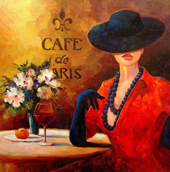 Девушка в шляпе в профиль