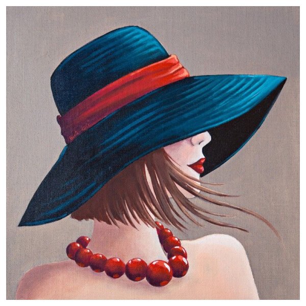 Женщина в шляпке арт