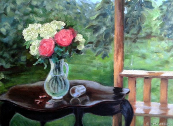 Александр Герасимов «после дождя (мокрая терраса)», 1935 г.