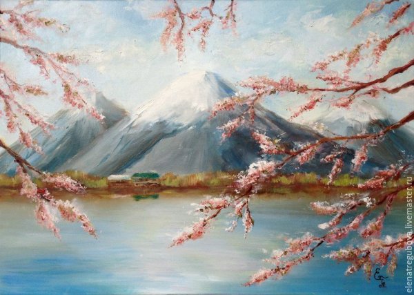 Сакура маслом